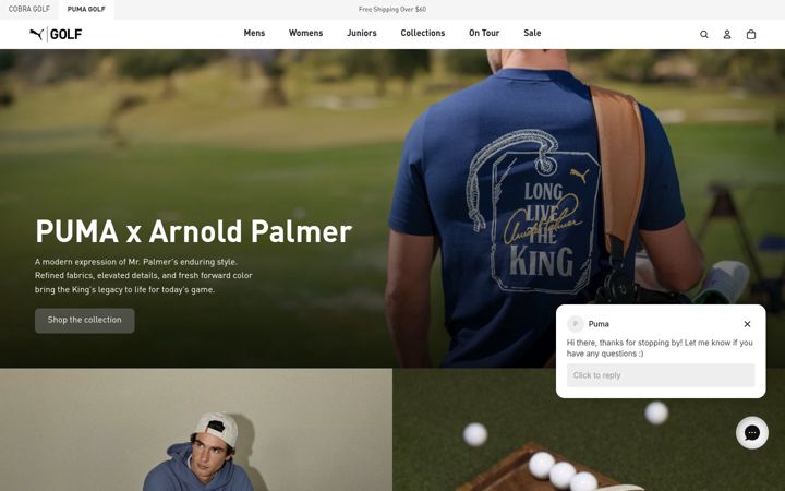 Screenshot of pumagolf.com