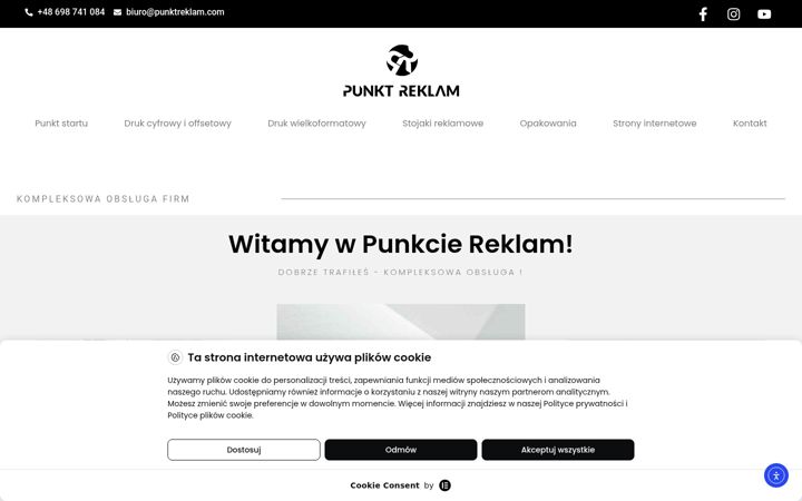 Zrzut ekranu punktreklam.pl