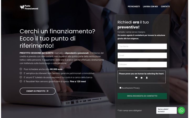 Screenshot of puntofinanziamenti.eu