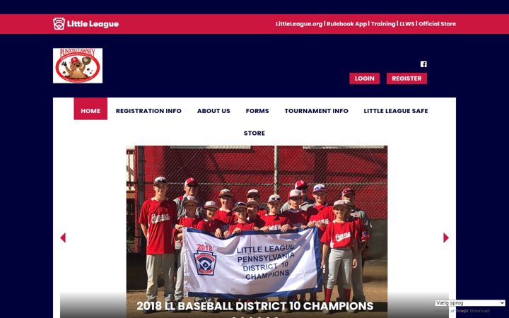 Screenshot του punxsutawneygroundhoglittleleague.org