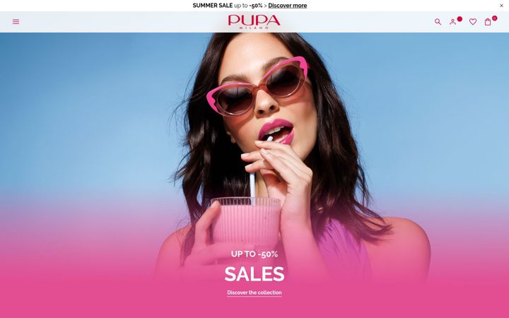 Screenshot von pupamilano.com