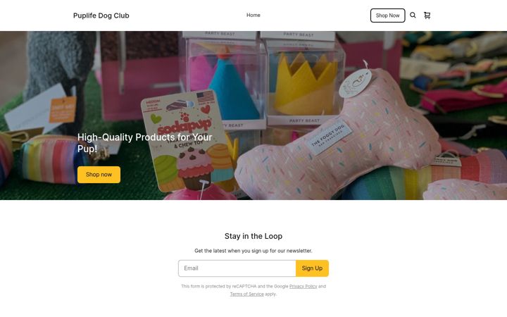 Screenshot stránky puplife-dog-club-100331.square.site