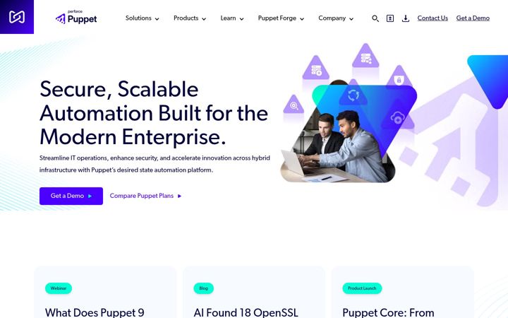 Screenshot di puppet.com