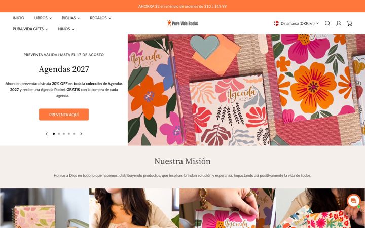 Screenshot of puravidabooks.com