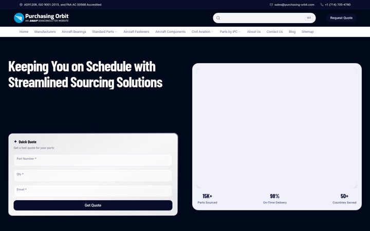 Screenshot of purchasing-orbit.com