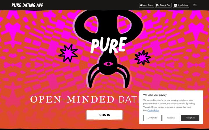 Screenshot of pure.app