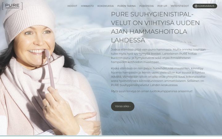 Skjermbilde av purelahti.fi