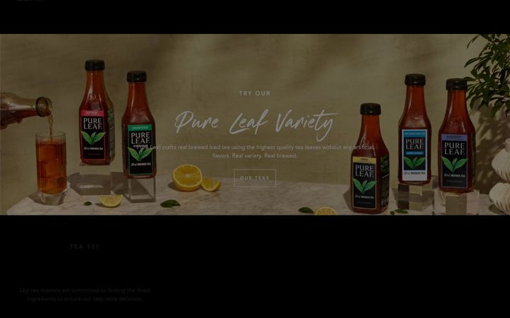 Screenshot of pureleaf.com