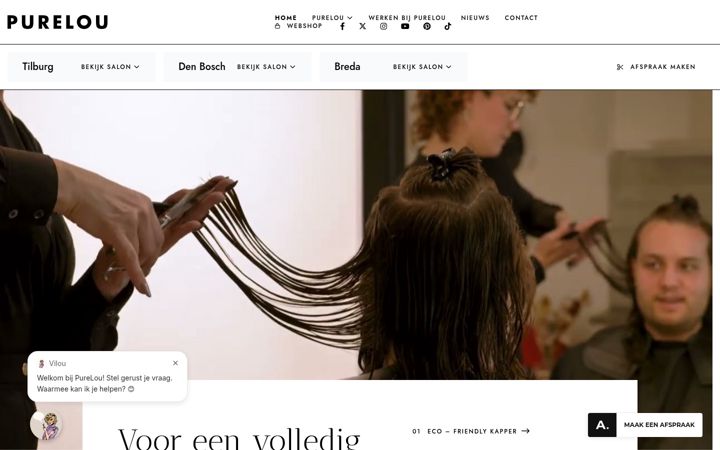 Screenshot von purelou.nl
