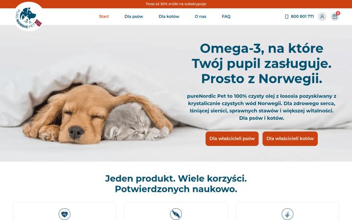 Snímek obrazovky purenordicpet.pl