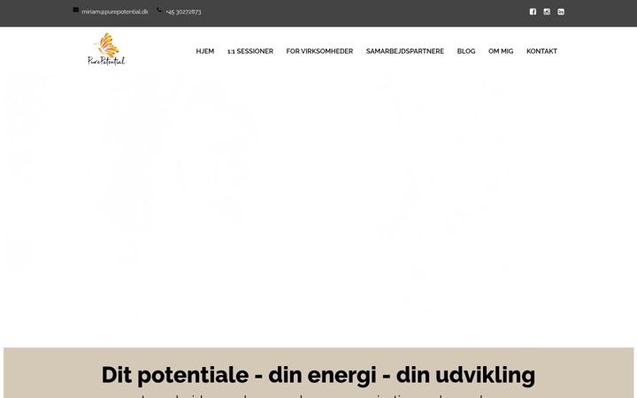 Ekrano kopija purepotential.dk