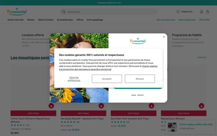 Screenshot of puressentiel.com