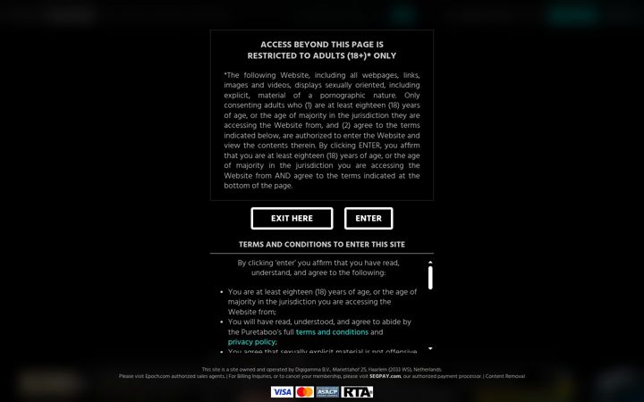 Screenshot of puretaboo.com