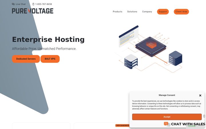 Screenshot of purevoltage.com