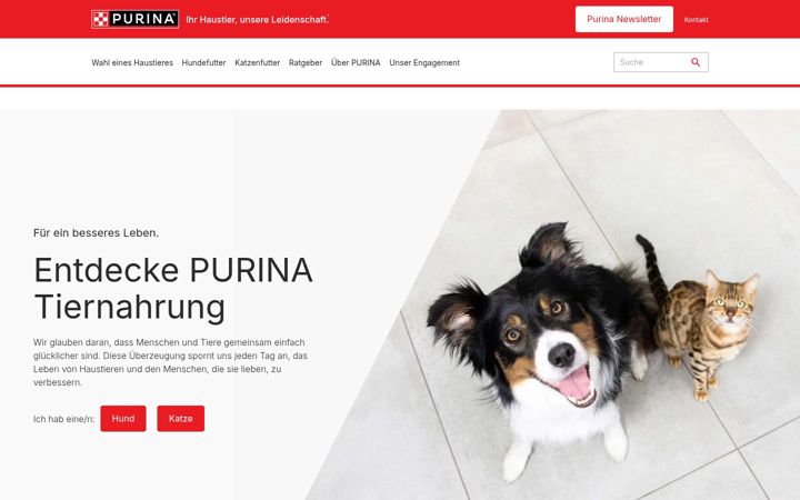 Screenshot of purina.de