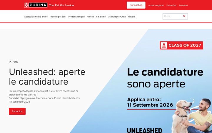 Screenshot of purina.it
