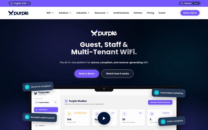 Screenshot van purple.ai