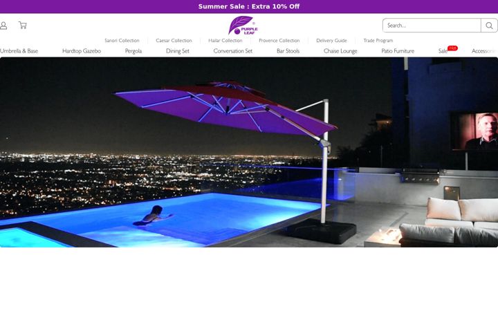 Screenshot of purpleleafshop.com