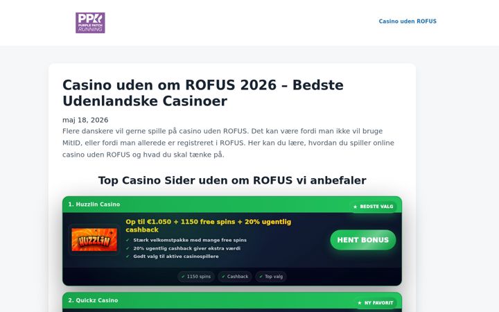 Screenshot of purplepatchrunning.com