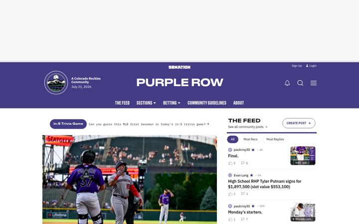 Skärmbild av purplerow.com