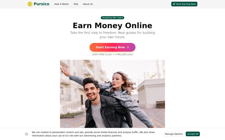 Екранна снимка на pursico.com