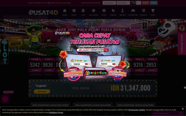 Screenshot of pusat4dgank.com
