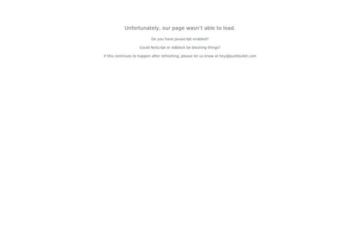 Екранна снимка на pushbullet.com