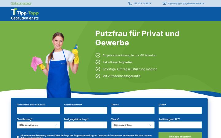 Screenshot of putzfrau.expert