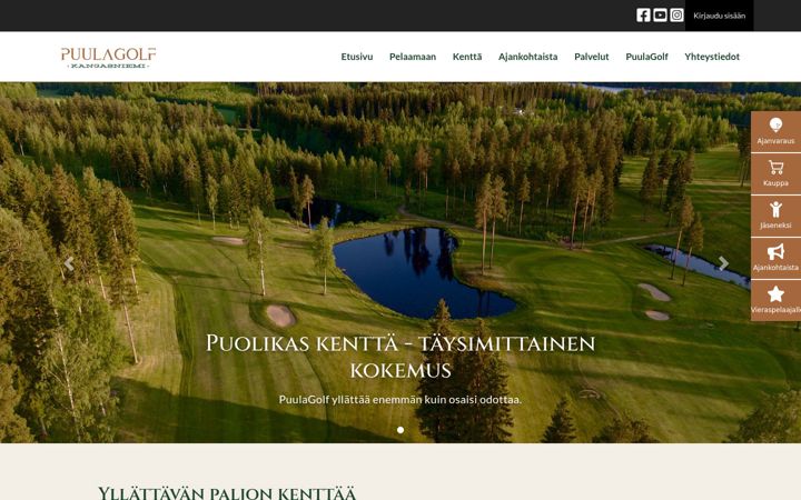 Screenshot of puulagolf.fi