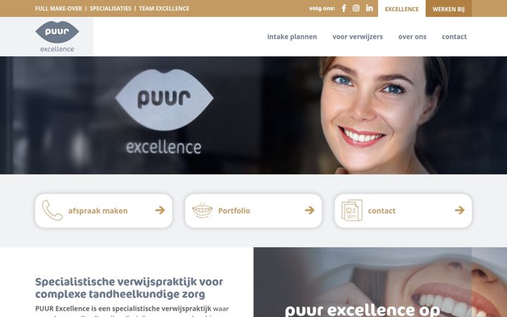 Skärmbild av puurexcellence.nl