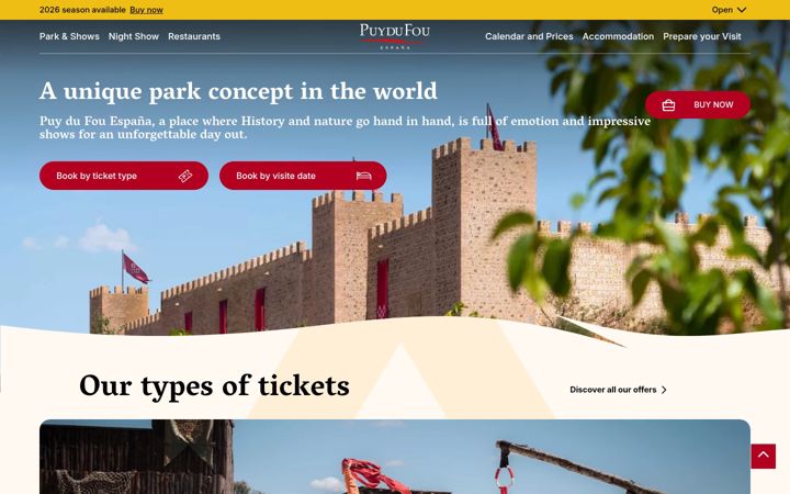 Screenshot of puydufouespana.com