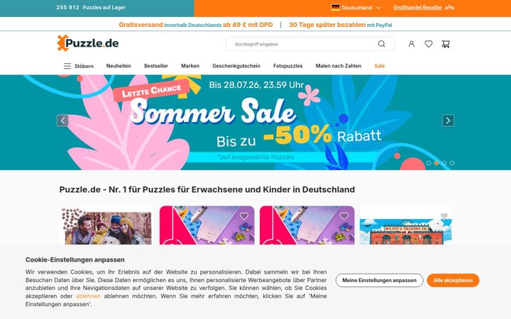 Screenshot of puzzle.de