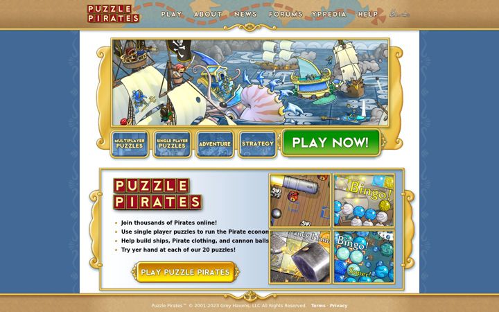 Screenshot of puzzlepirates.com