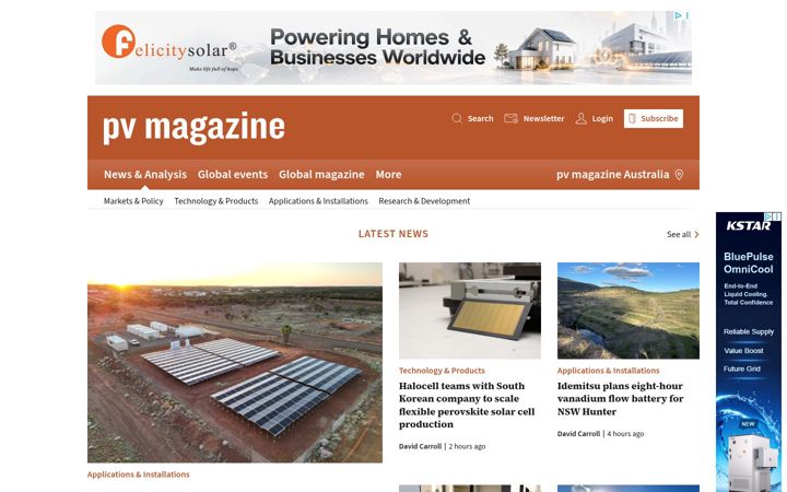 Screenshot of pv-magazine-australia.com