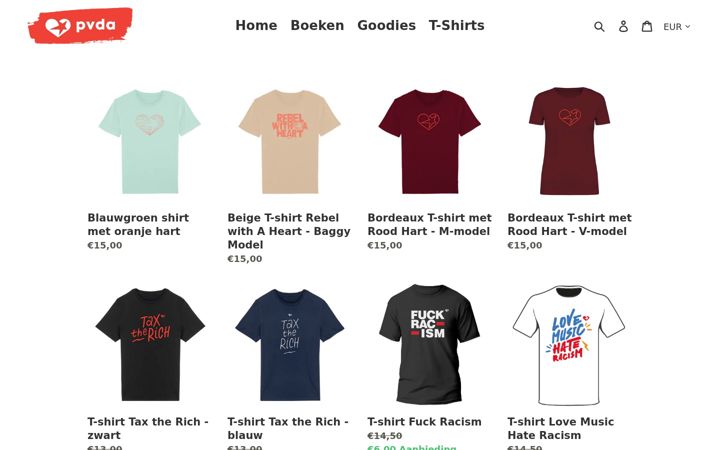 Screenshot of pvdashop.be