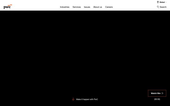 Skærmbillede af pwc.com