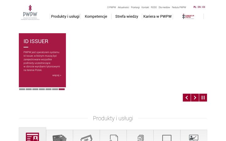 Screenshot of pwpw.pl