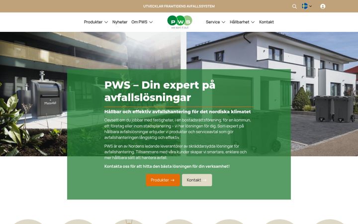 Screenshot stránky pwsab.se