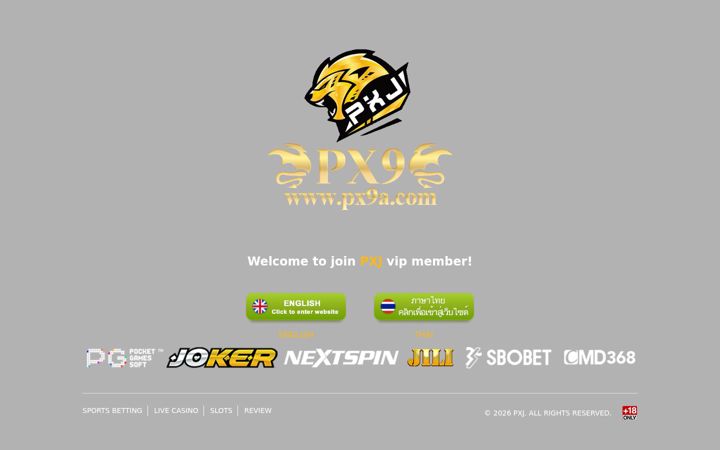 Screenshot of px9thai.com