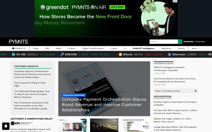 Screenshot ta' pymnts.com