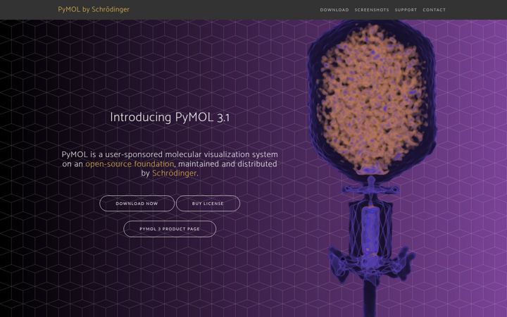 Screenshot of pymol.org