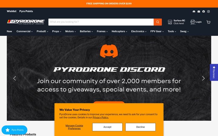 Snímek obrazovky pyrodrone.com