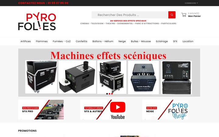 Screenshot of pyrofolies.com