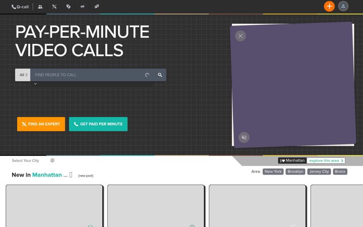 Screenshot of q-call.com
