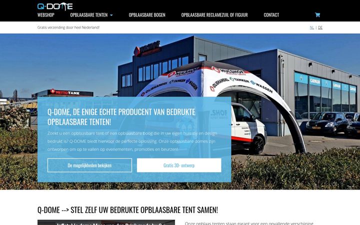Kuvakaappaus sivustosta q-dome.com