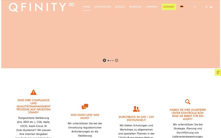 Screenshot of q-finity.de