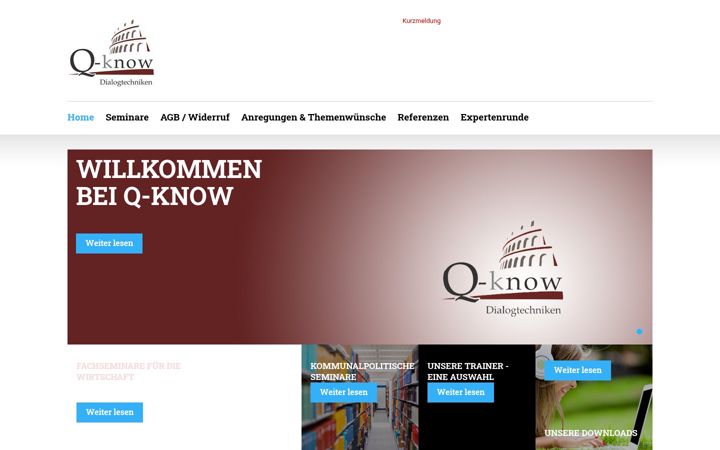 Kuvakaappaus sivustosta q-know.net