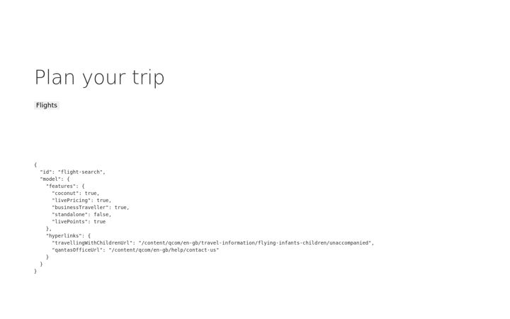 Ekraanipilt saidist qantas.com