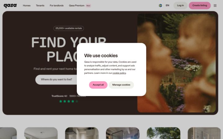Screenshot of qasa.com