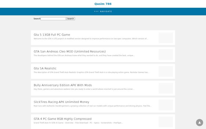 Screenshot of qasim786.com